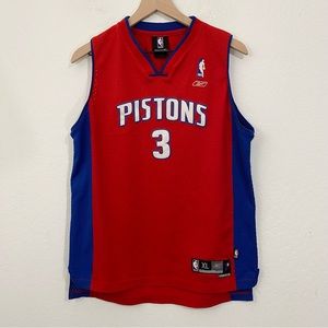 Reebok NBA Pistons 3 Wallace Men’s XL Vintage Basketball Jersey Retro Sports